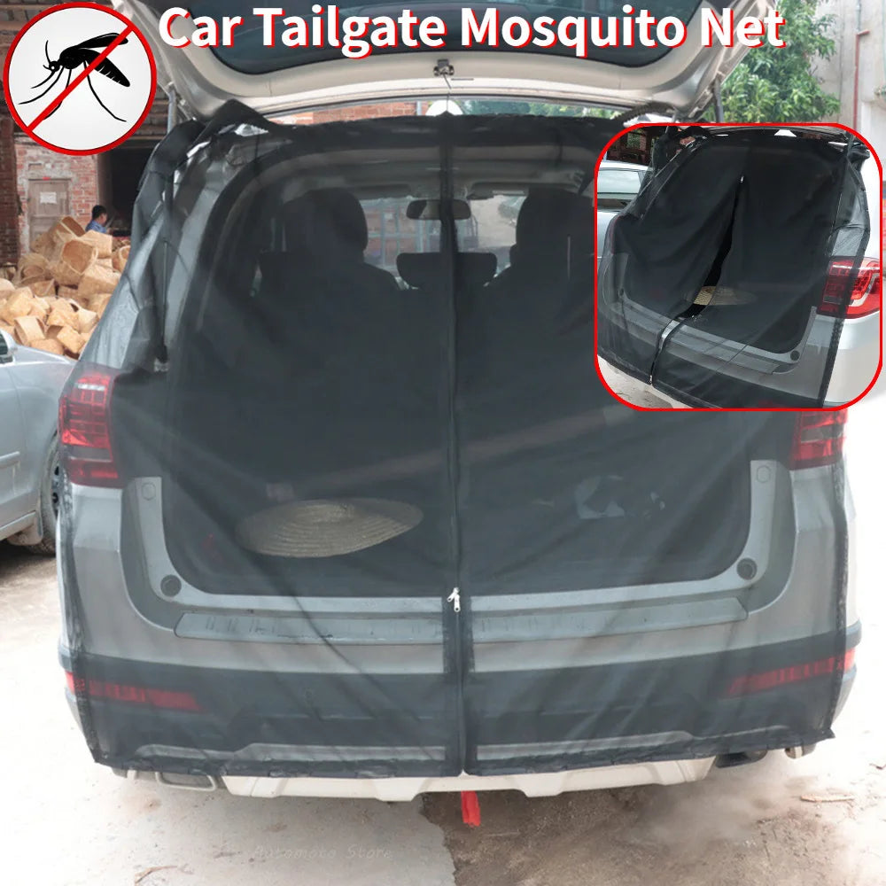 Magnetic trunk mesh breathable, mosquito resistant, environmentally friendly mesh curtains SUV tailgate mosquito net RV Summer Trekker Essentials