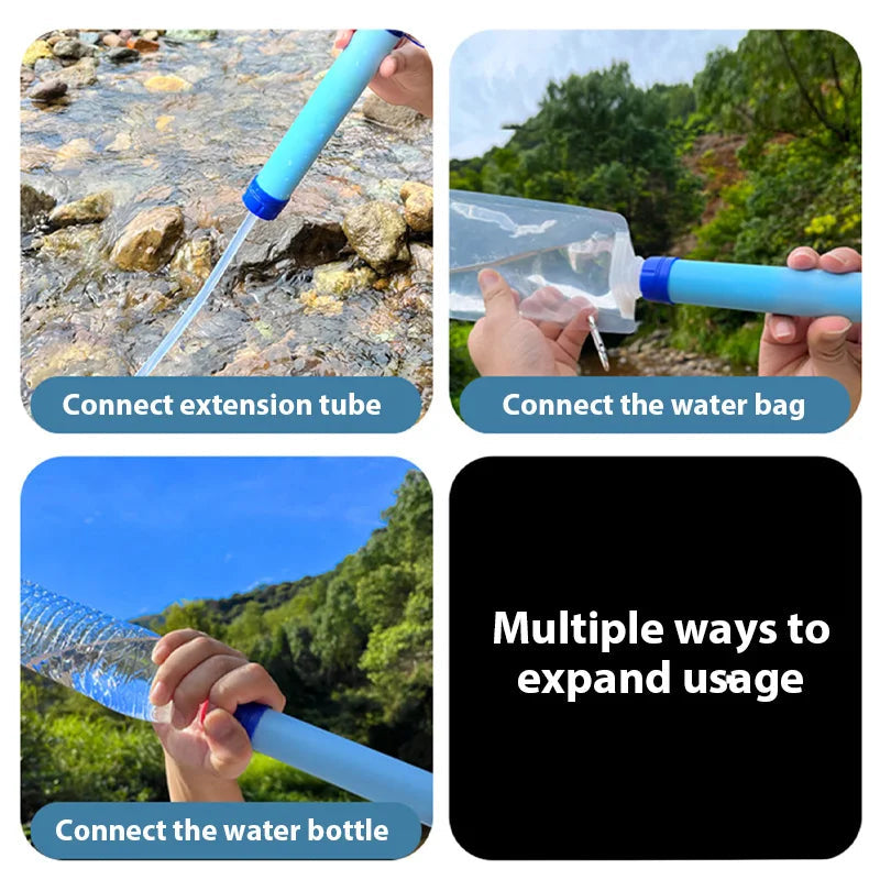Emergency Water Filter Straw – Portable Outdoor Water Purifier for Camping, Hiking & Survival Trekker Essentials