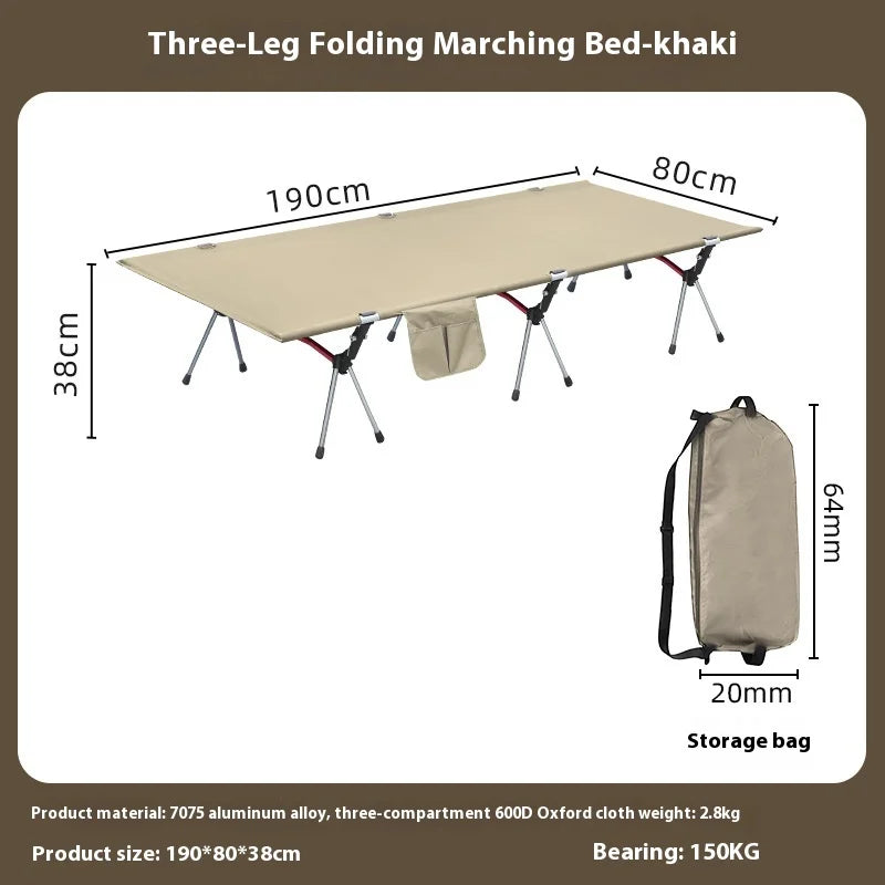 Lohascamping 90cm widen Camping cot Ultralight Portable High-low dual-purpose folding Bed Backpacking Travel hiking Sleeping Cot