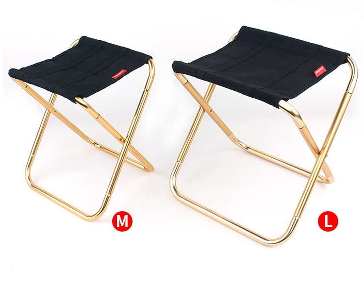 Folding Stool Large 7075 Aluminum Alloy Outdoor Portable Barbecue Fishing Folding Chair Camping Climbing Stool Portable Chair