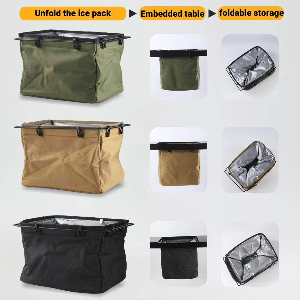 Pandatour IGT 1Unit Camping Table ice Bucket incubator Refrigerated Picnic iced Drink ice Bag Water Storage insulation Bag Trekker Essentials