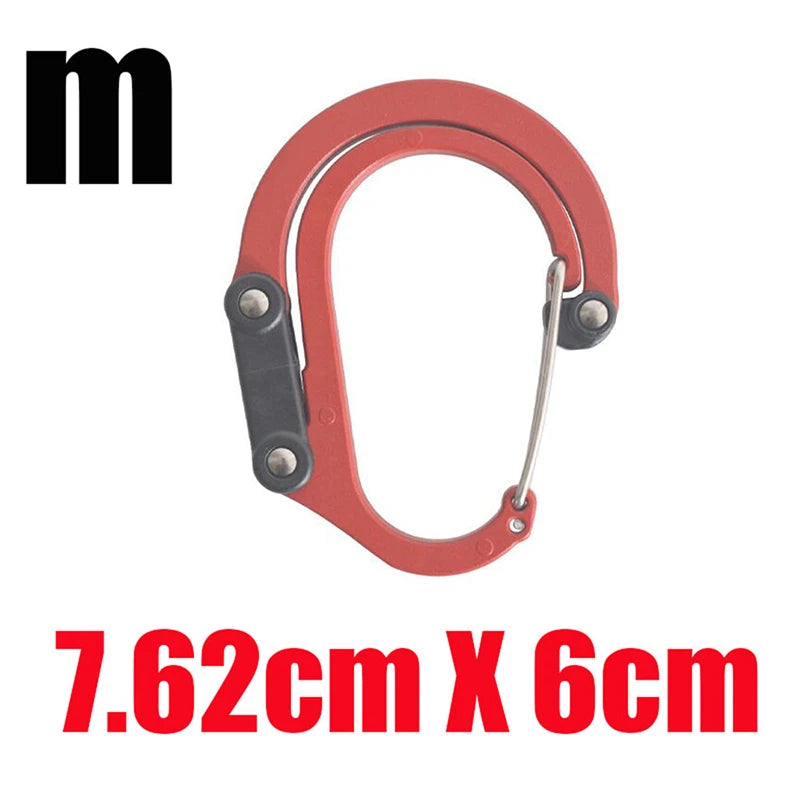 Multifunctional Hybrid Gear Clip Carabiner 360 Degree Rotating Hook Strong Buckle Camping Hiking Travel Backpack Outdoor Gadget Trekker Essentials