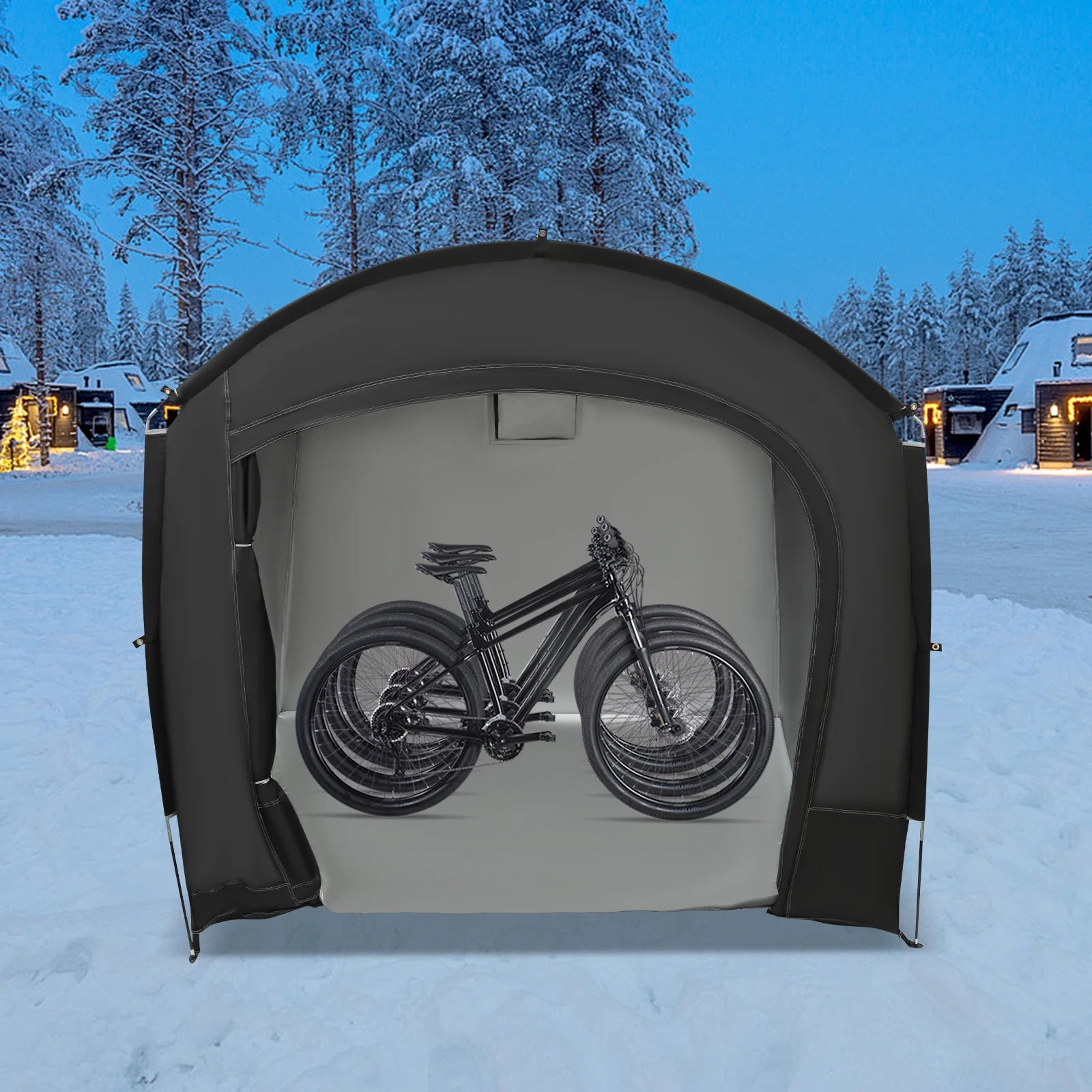 Bike Storage Shed for 1–4 Bikes – Portable Waterproof Bicycle Shelter, 210D Oxford, 220x150x185cm Trekker Essentials