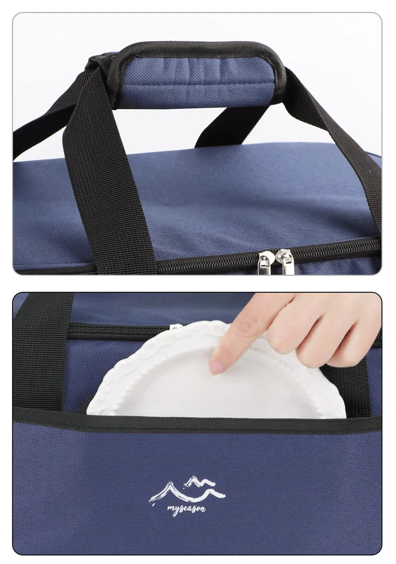 26L Large Capacity Camping Picnic Insulated Cooler Bag Cooler Box Travel Lunch Ice Thermal Food Lunch Bag Trekker Essentials