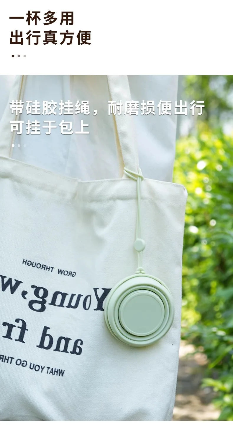 Vaso de viaje plegable: botella de agua de silicona portátil y plegable para camping, senderismo y aventuras al aire libre.