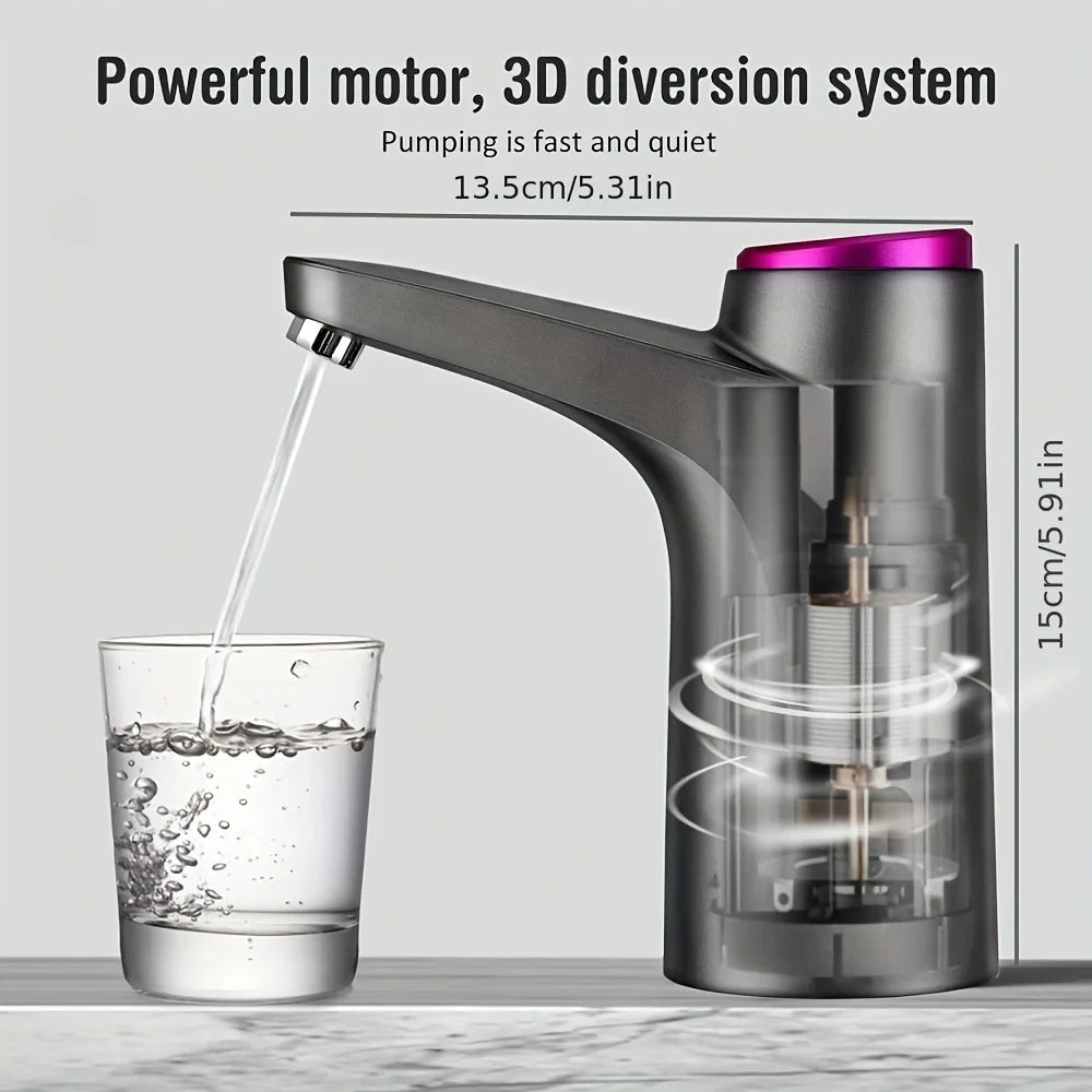 USB Rechargeable Electric Water Pump – Portable One-Touch Water Dispenser for Camping & Home Use Trekker Essentials