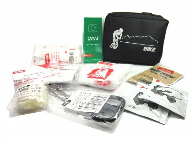 Bicycle Professional Personal First Aid Kit for Outdoor Travel with Emergency Accessories That Can Be Tied To The Bike Trekker Essentials