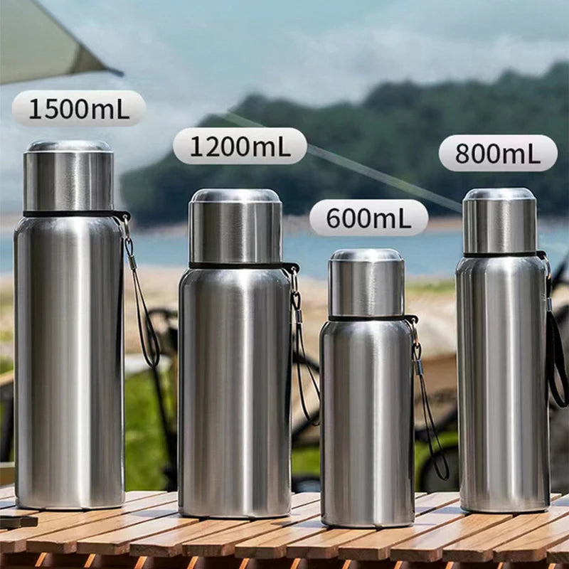 Smart Vacuum Flask with LED Temperature Display | 316 Stainless Steel Thermos, 24hr Insulation, 600-1500ml