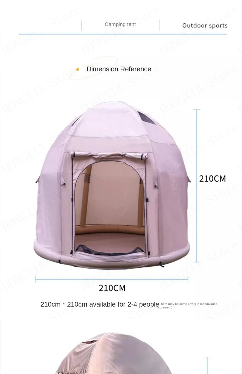 Self-Inflating Air Tent - Instant Setup Waterproof Shelter for 2-4 Campers