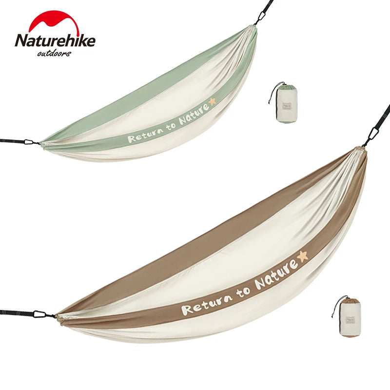 Naturehike Ultralight Swing Hammock Anti-Tip High Load Capacity 200kg for Camping Family Travel 1-2 Person Hanging Sleeping Bed