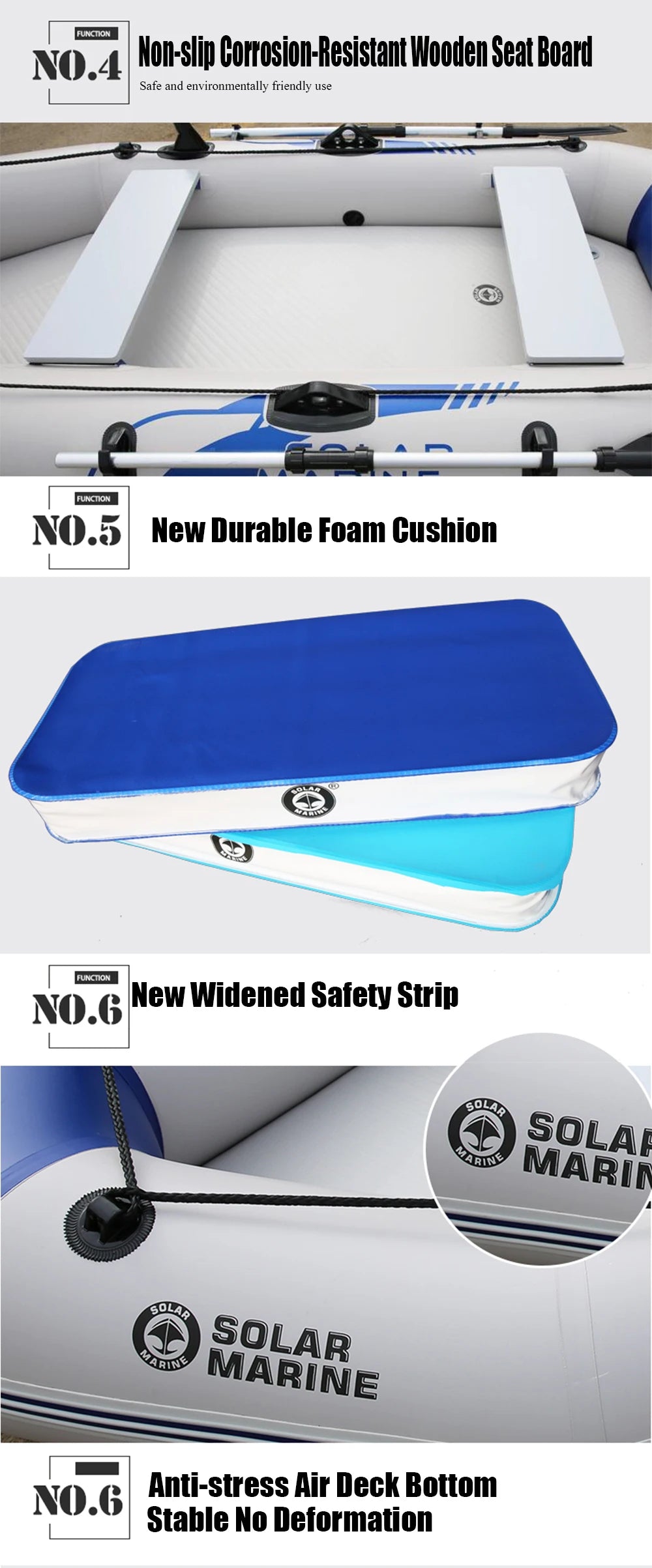 Inflatable Fishing Kayak with Slat Floor: 1-6 Person PVC Canoe for Outdoor Water Sports