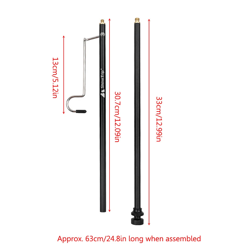 MountainHiker Camping Lantern Stand – Detachable Tabletop & Ground Light Holder, Adjustable Aluminum Alloy Lamp Bracket for Camping, Hiking & BBQ