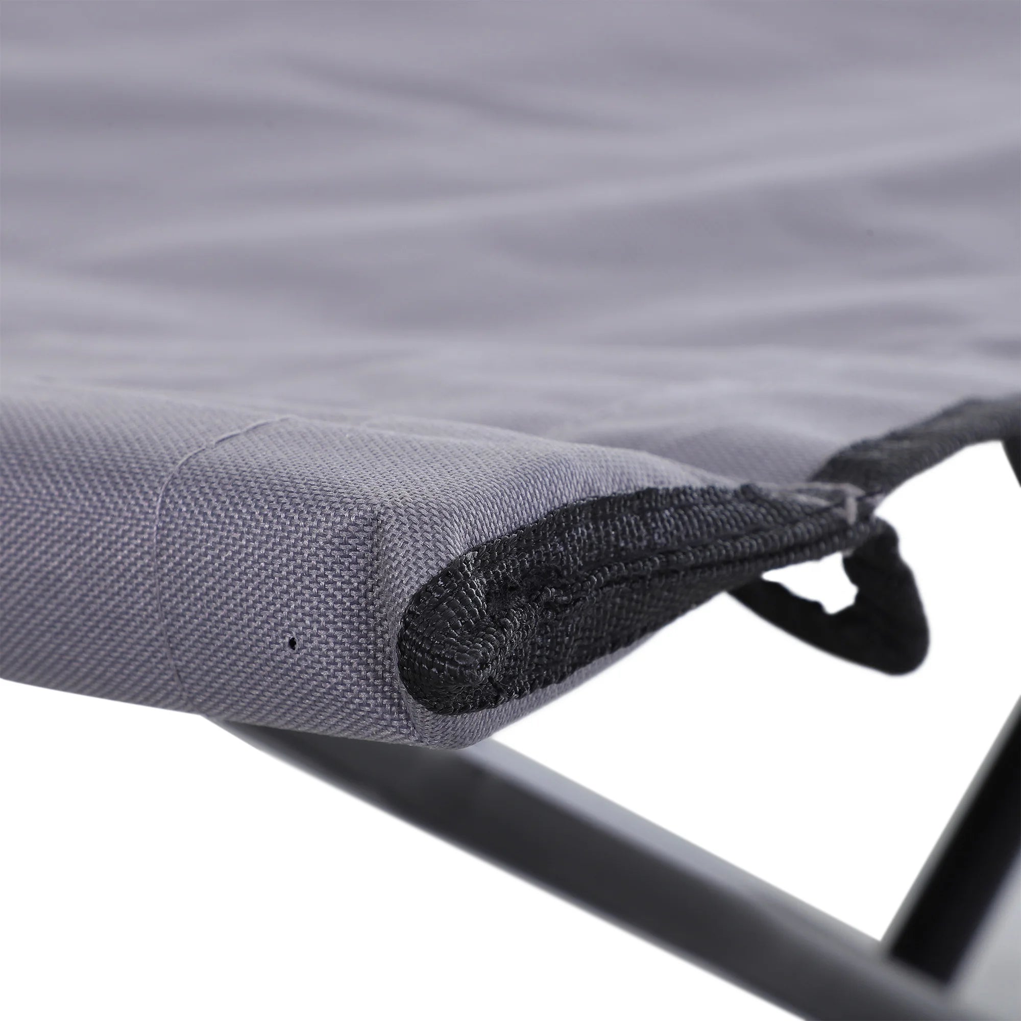 Double Camping Cot Bed, with Bag - Grey