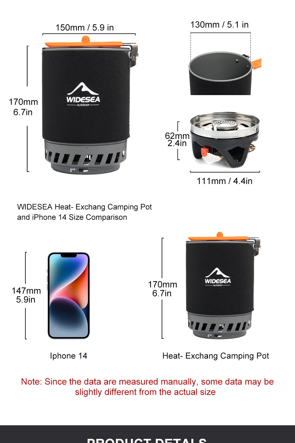 Camping Cooking System with Heat Exchanger – Complete Outdoor Pot Set & Gas Stove