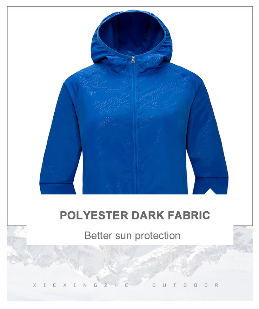 Camping Jacket Unisex Waterproof Windbreaker with UV Protection – Quick Dry Outdoor Jacket for Hiking, Fishing & Cycling Trekker Essentials