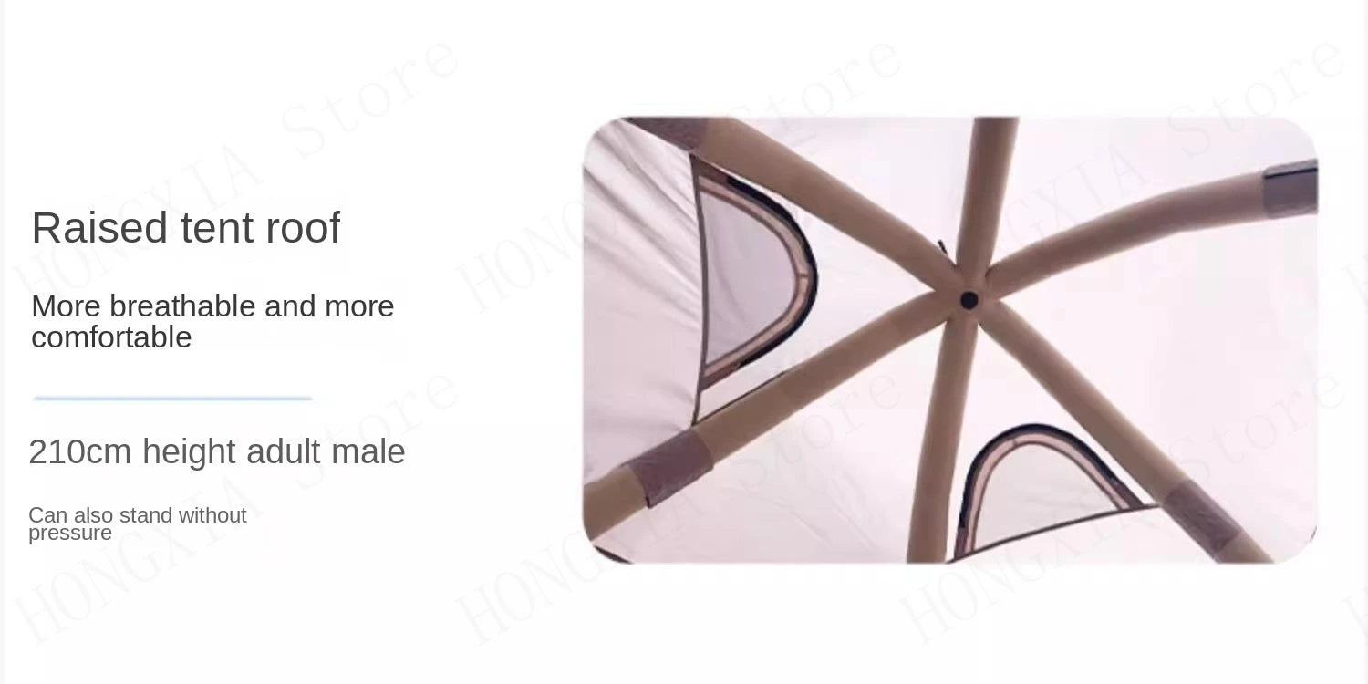 Self-Inflating Air Tent - Instant Setup Waterproof Shelter for 2-4 Campers