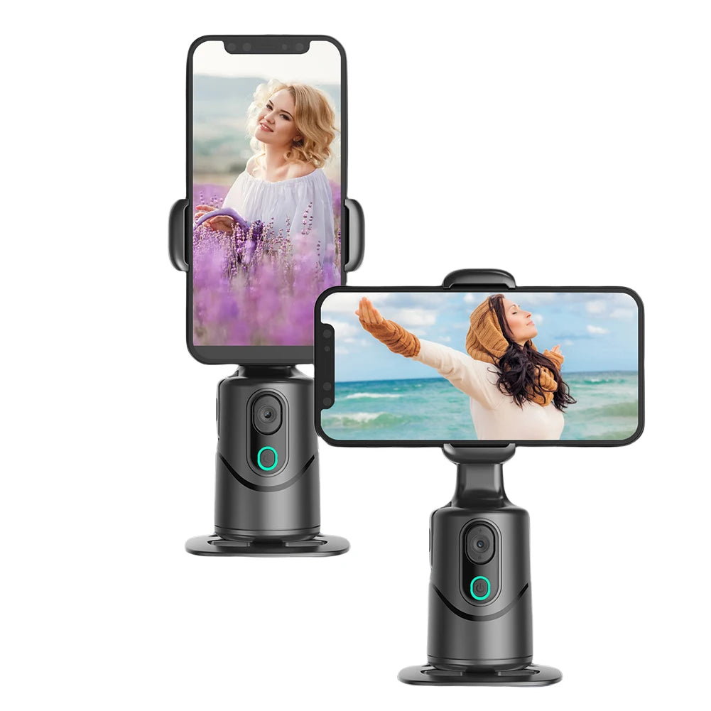 360° Auto Face Tracking Phone Tripod with Gesture Control & Fill Light – Smart Stabilizer for TikTok, Live Streaming, and Video Recording