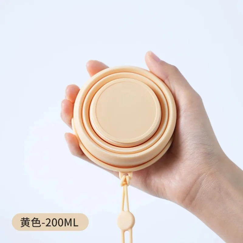 Vaso de viaje plegable: botella de agua de silicona portátil y plegable para camping, senderismo y aventuras al aire libre.