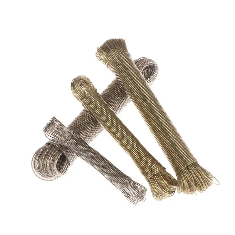 10/20/30/50M PVC Coating Steel Clothesline Outdoor Portable Clothesline Garden Camping Travel Clothes Drying Rope Trekker Essentials