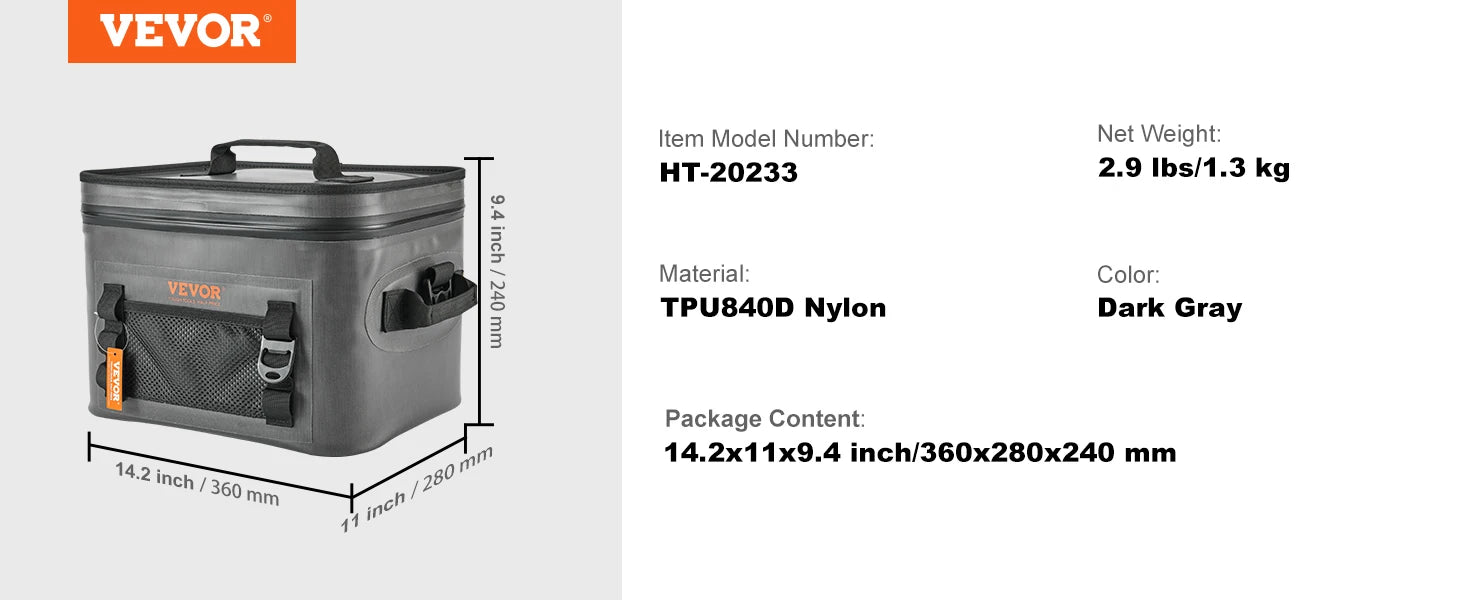 Bolsa térmica blanda: a prueba de fugas, impermeable, portátil, con capacidad para 16, 24 o 30 latas, ideal para actividades al aire libre.