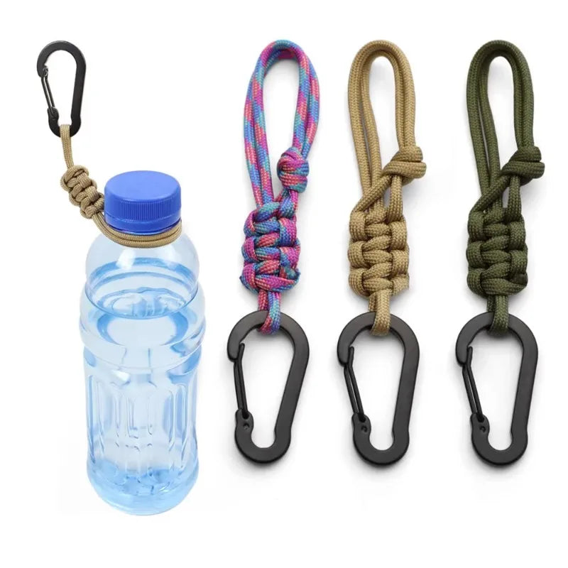 Outdoor Water Bottle Holder Lanyard with Carabiner Portable Strap for Hiking Camping and Daily Carry Adjustable Carabiner Trekker Essentials