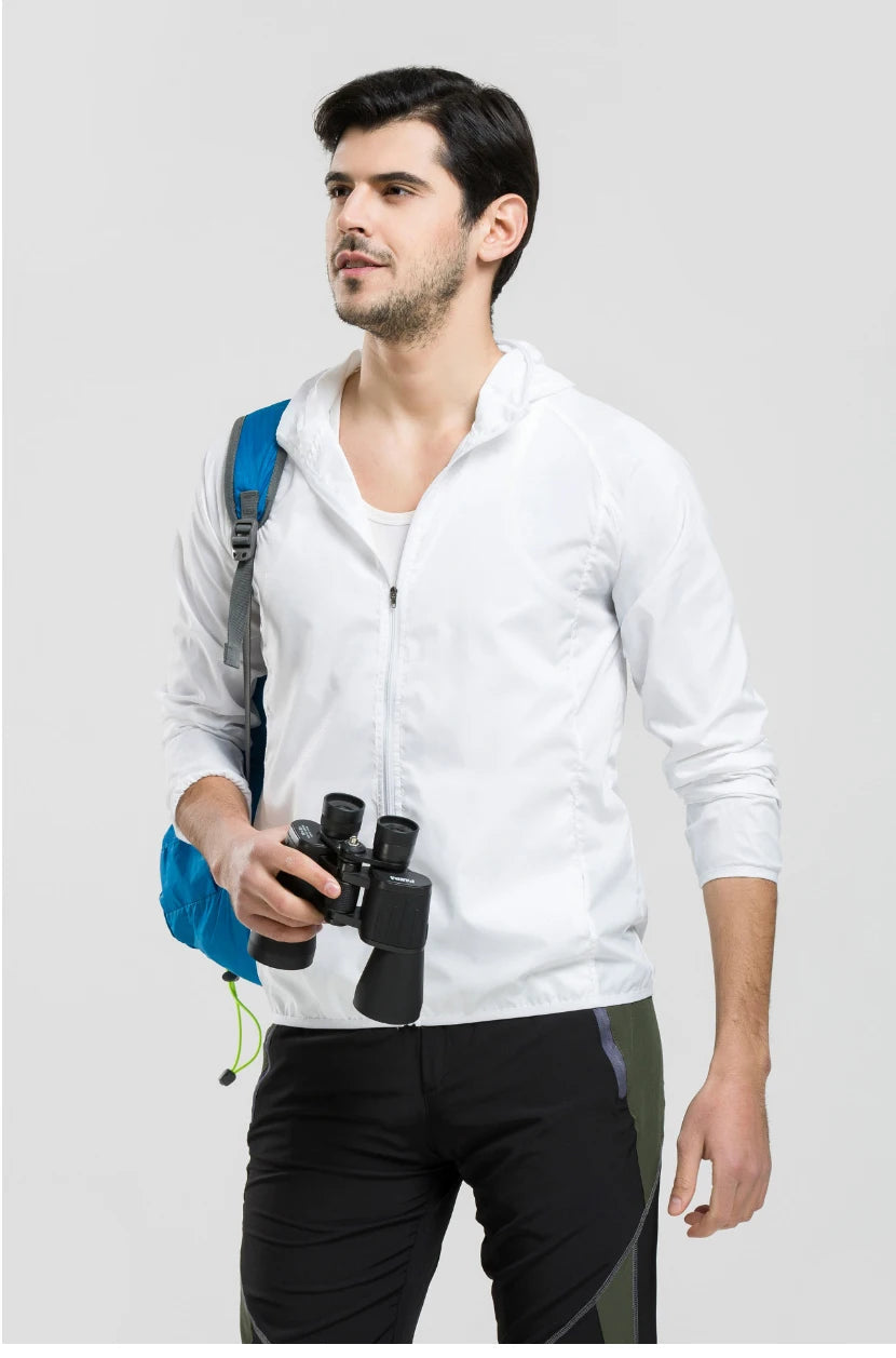 Camping Jacket Unisex Waterproof Windbreaker with UV Protection – Quick Dry Outdoor Jacket for Hiking, Fishing & Cycling Trekker Essentials