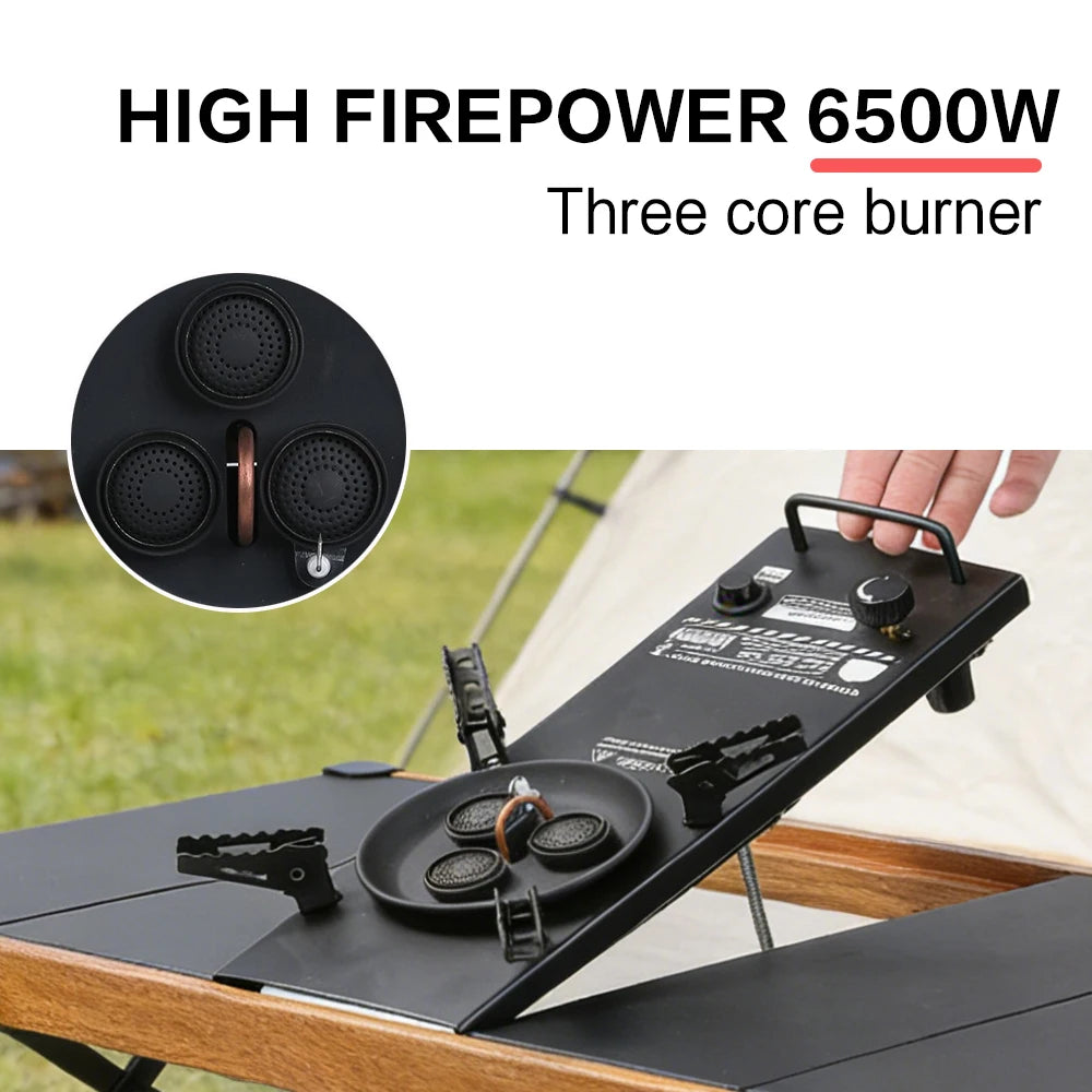 Pandatour Camping IGT Gas Stove Easy Equiped 0.5-Unit Portable Hiking Stove High Effi Ciency 6500W High Firepower Burner Trekker Essentials