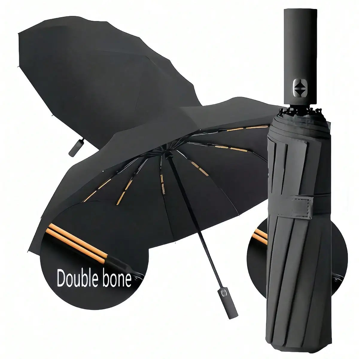 1pc Fully Automatic 24-Rib Windproof Compact Folding Umbrella, Dual Use Sunshade & Rainproof, Reinforced Multi-Function Travel Umbrella,Spring Summer Picks,Brides Maid Gifts,Room,Bedroom Decor,Beach,Travel,For Men,For Women,V Trekker Essentials