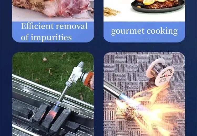 Adjustable Butane Flame Gun for Camping, Baking, BBQ, and Crafts