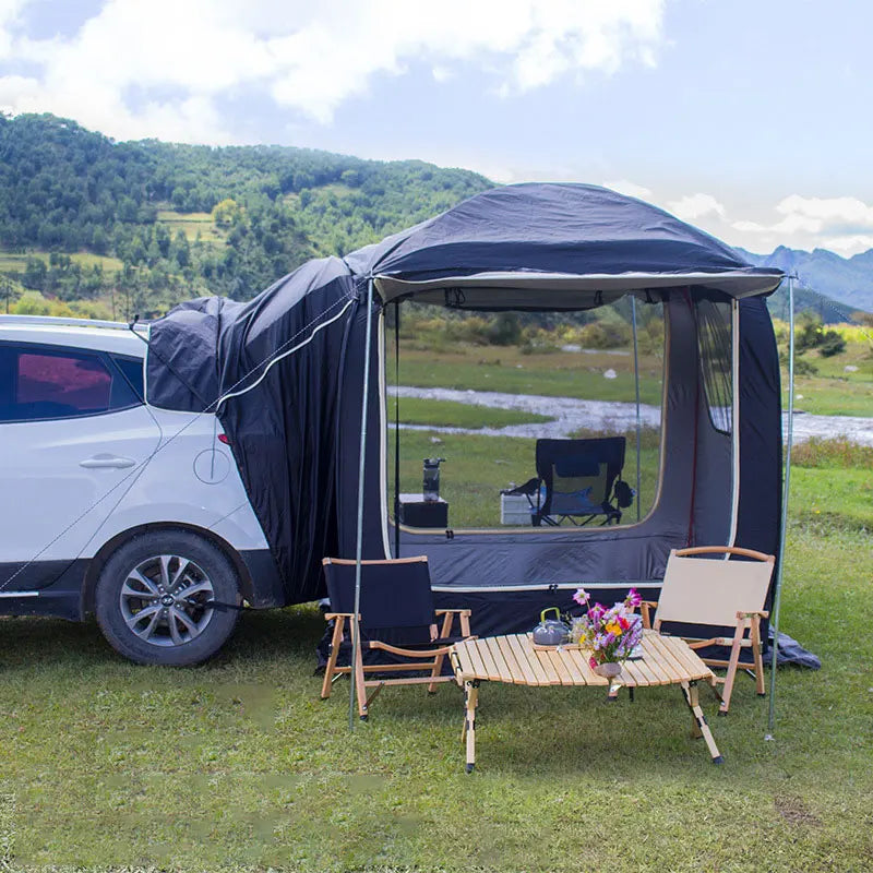 SUV Car Rear Tent – Waterproof Trunk Camping Tent with Awning for Family Outdoor Travel (5–8 Person) Trekker Essentials