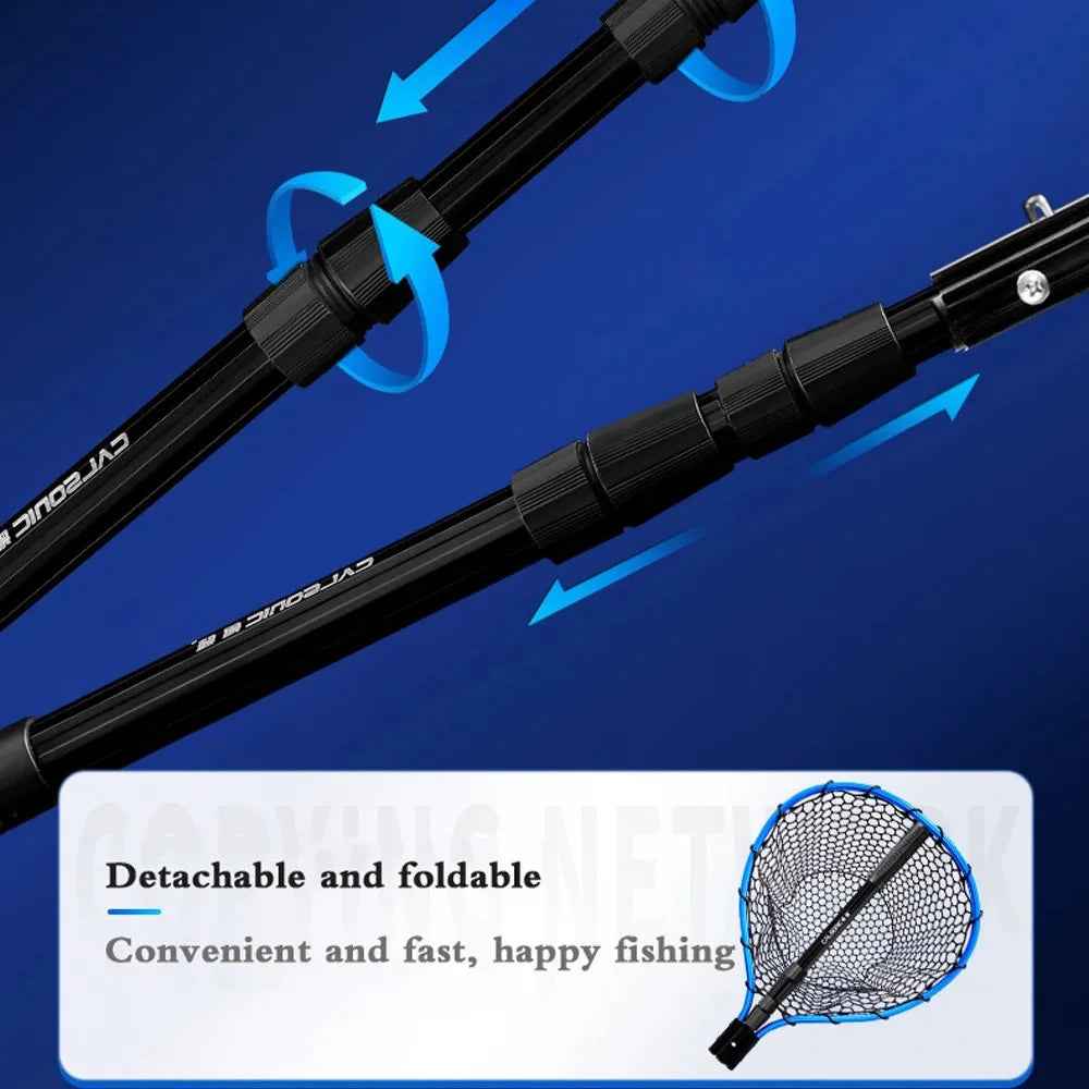 Portable Folding Hand Net for Fishing - Lightweight Dip Net for Lure and Big Fish