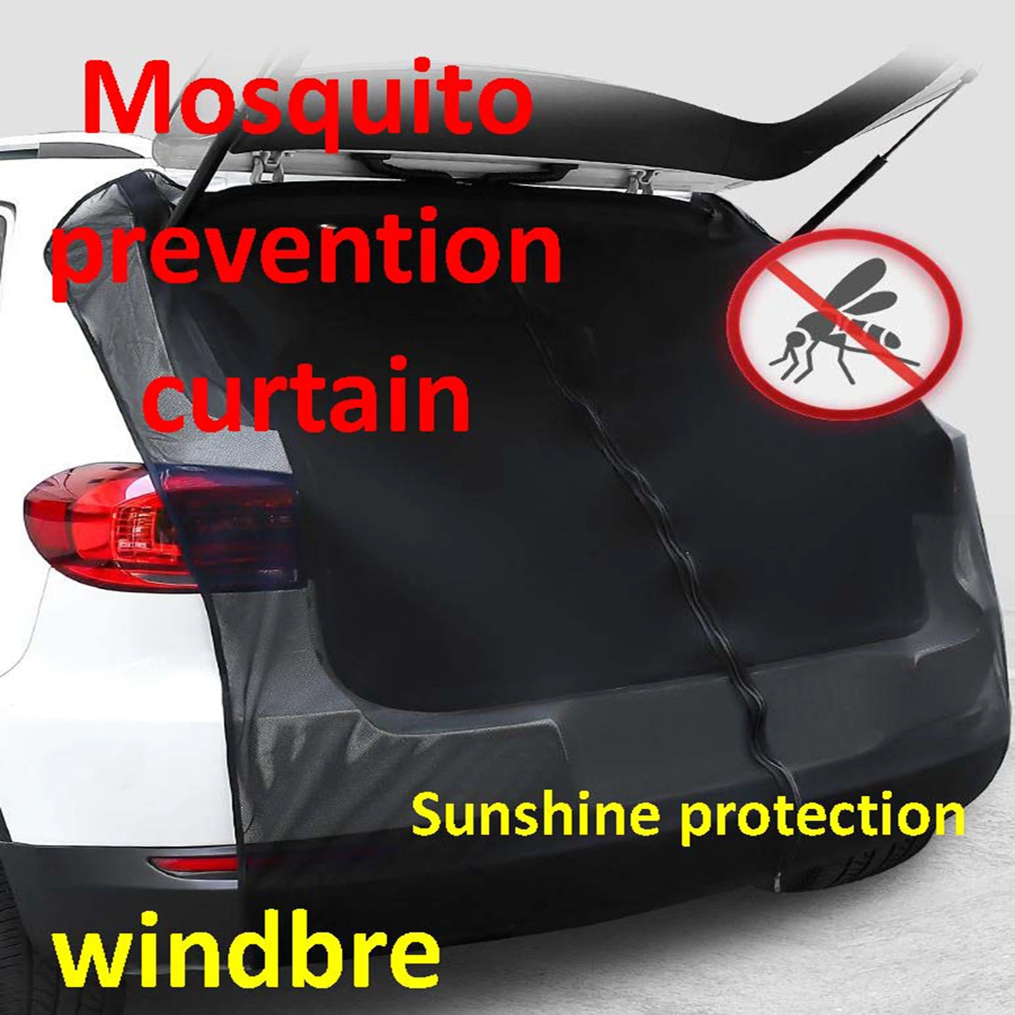 Magnetic trunk mesh breathable, mosquito resistant, environmentally friendly mesh curtains SUV tailgate mosquito net RV Summer Trekker Essentials