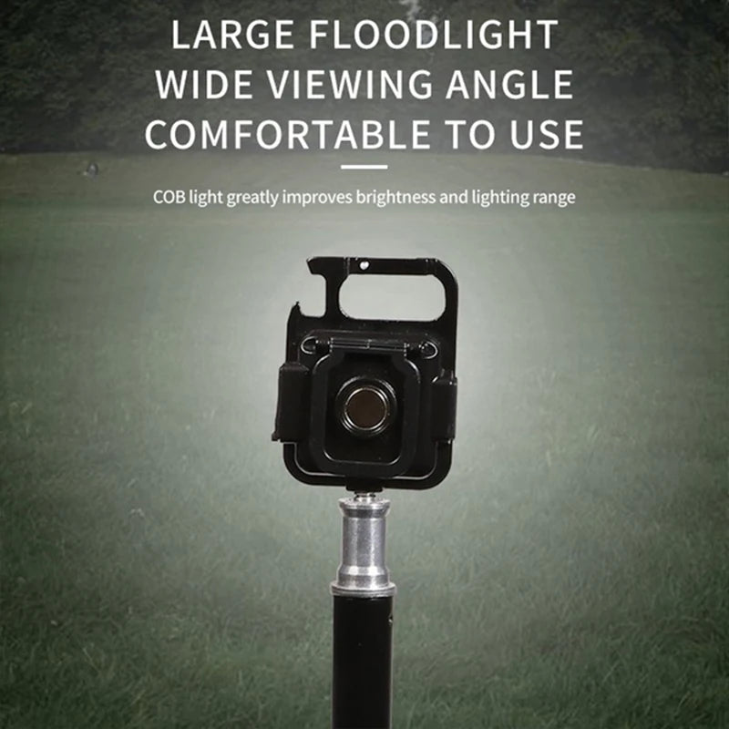 LED Working Light USB Rechargeable Mini Flashlight Portable Bright Keychain Pocket Clip Lantern Outdoor Hiking Fishing Camping Trekker Essentials