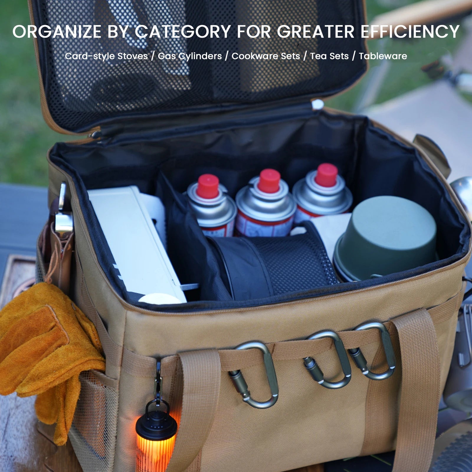 30L 42L Tactical Camping Storage Bag Insulated Folding Box Waterproof Picnic Tableware Field Equipment Outdoor Gear Organizer Trekker Essentials
