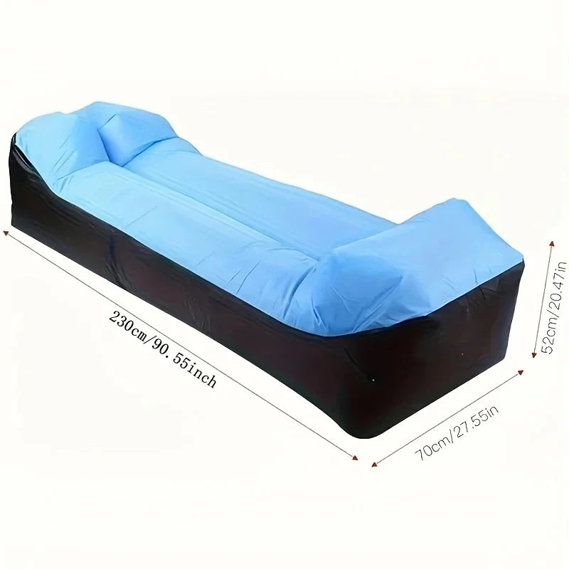Portable Waterproof Inflatable Lounge Chair With Pillow, Quick Setup Air Sofa With Storage Bag For Camping Beach Festival Trekker Essentials