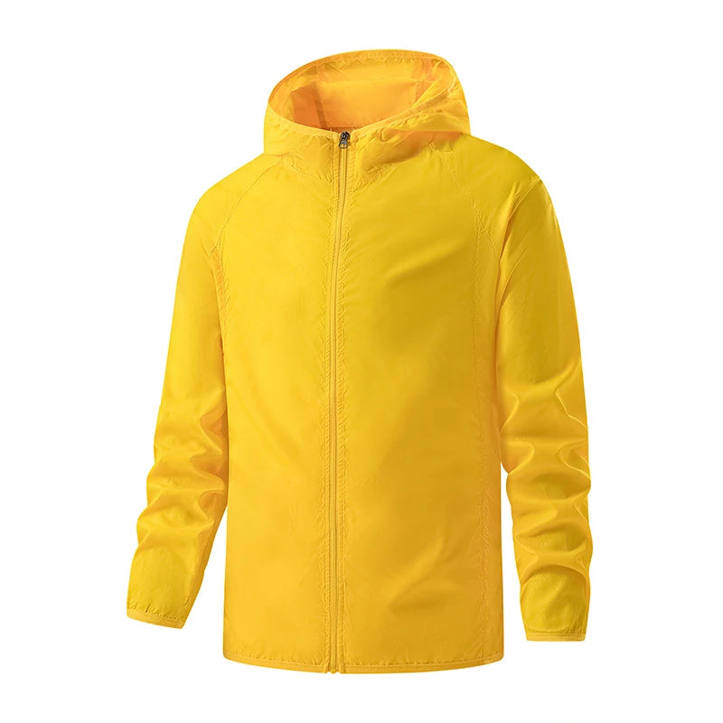 JNLN Men Women Hiking Jackets Waterproof Sun Protective Windbreaker Unisex Camping Climbing Outdoor Rain Coat Portable Clothes Trekker Essentials