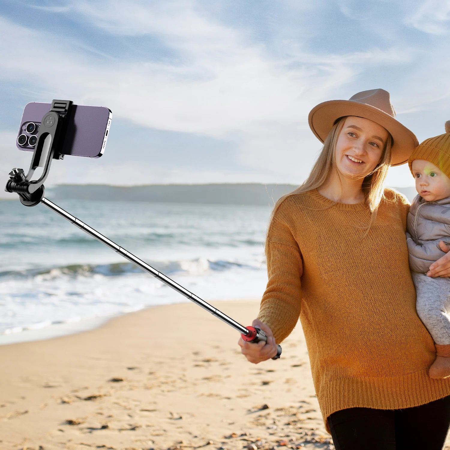 Portable Selfie Stick Tripod with Bluetooth Remote & 360° Phone Holder
