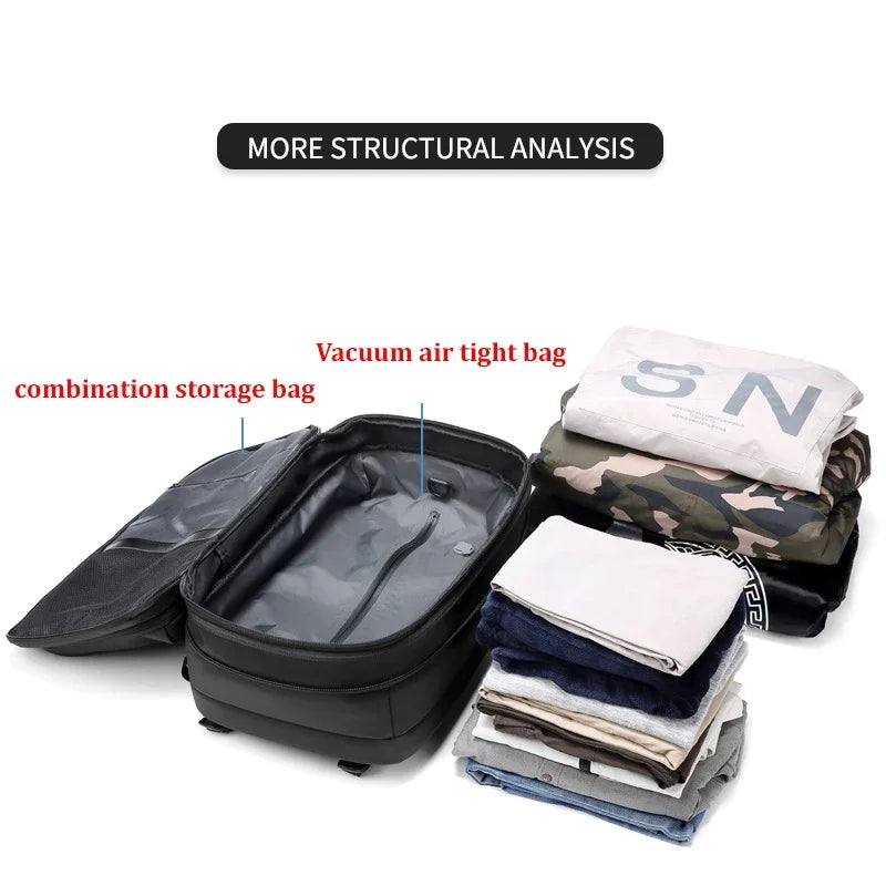 Travel Men 17 inch Laptop Backpack vacuum compression Backpack Business Large Capacity school Backpack expand outdoor backpack Trekker Essentials