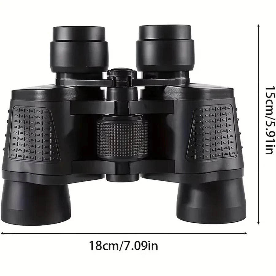 HD Portable Binoculars Professional 80X80 High Magnification Binoculars for Hunting Outdoor Camping Hiking Trips Lightweight Trekker Essentials