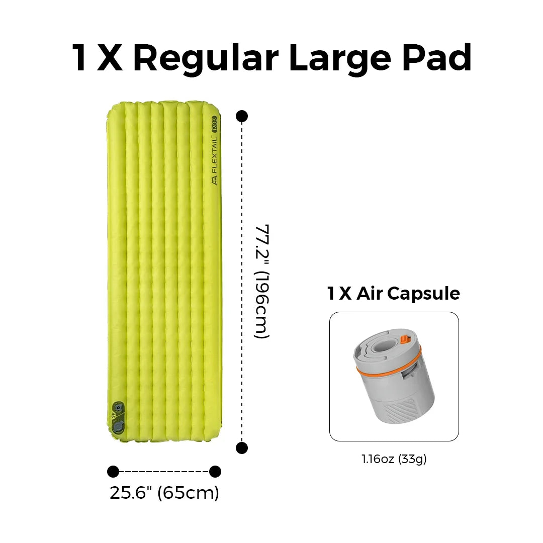 FLEXTAIL Insulated Sleeping Pad – Ultralight Inflatable Camping Mattress (Zero & Tiny Series) Trekker Essentials