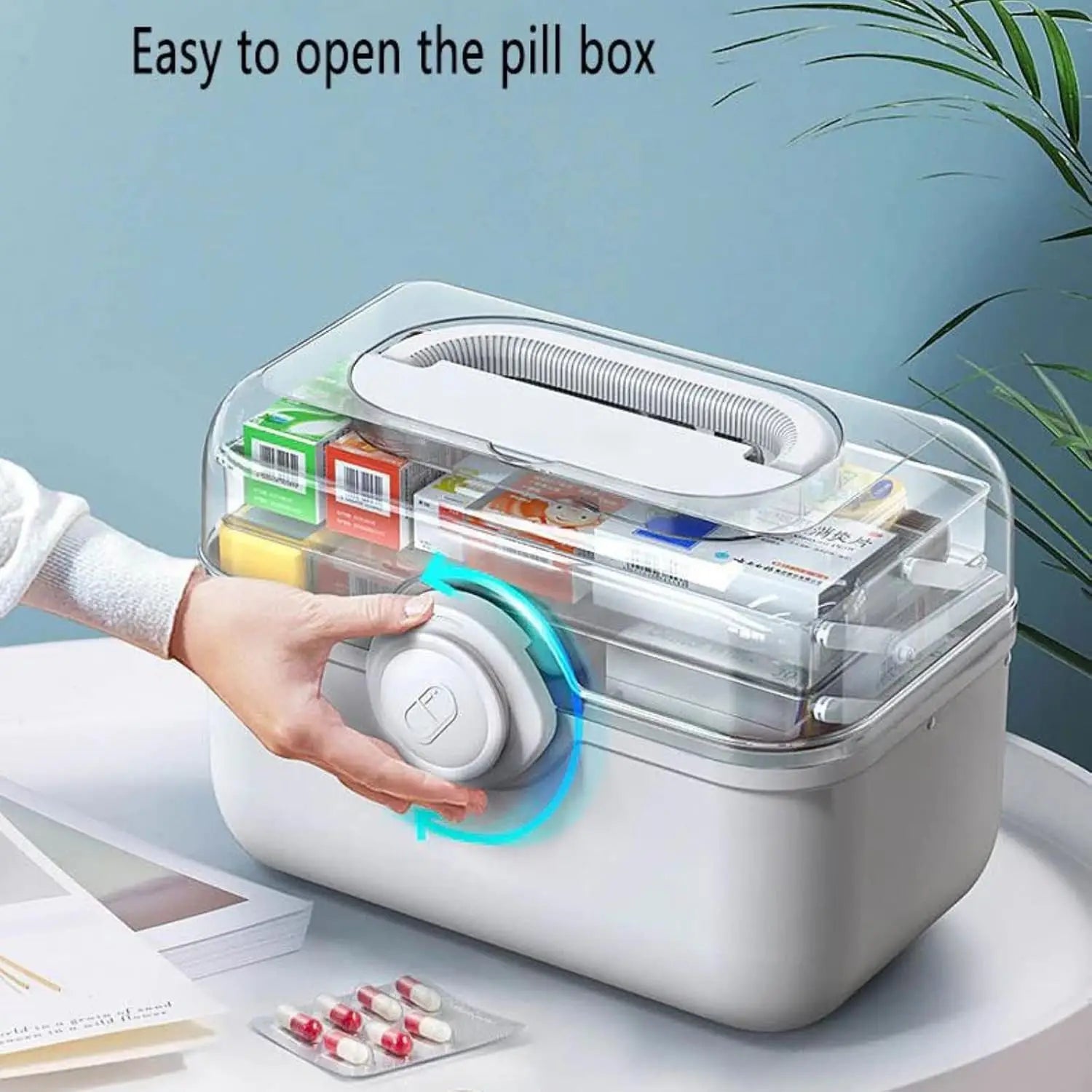 3-Layer Large-Capacity Medicine First Aid Kit Portable Foldable Split Multi-Layer Storage Box Medicine Container Family Tool Box Trekker Essentials