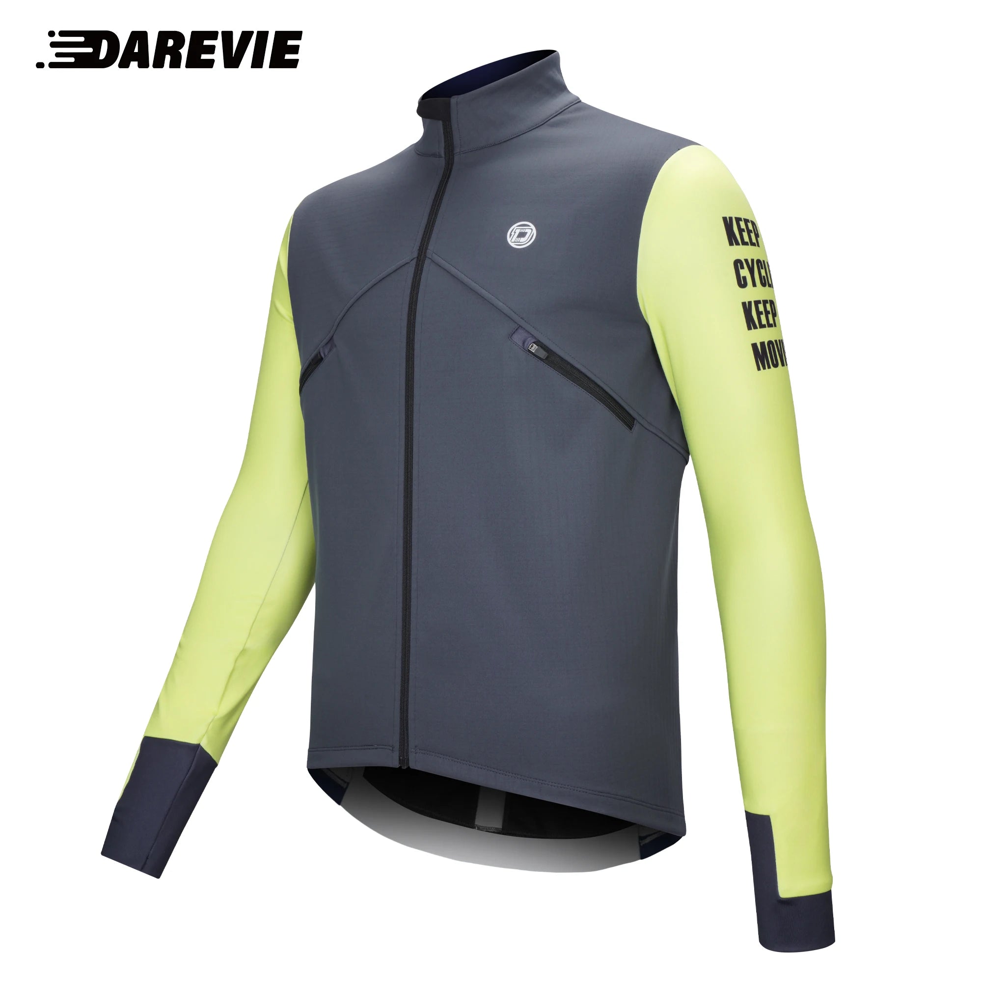 Men's Pro Cycling Jacket: Windproof Fleece Thermal Jacket with Breathable & Reflective Design