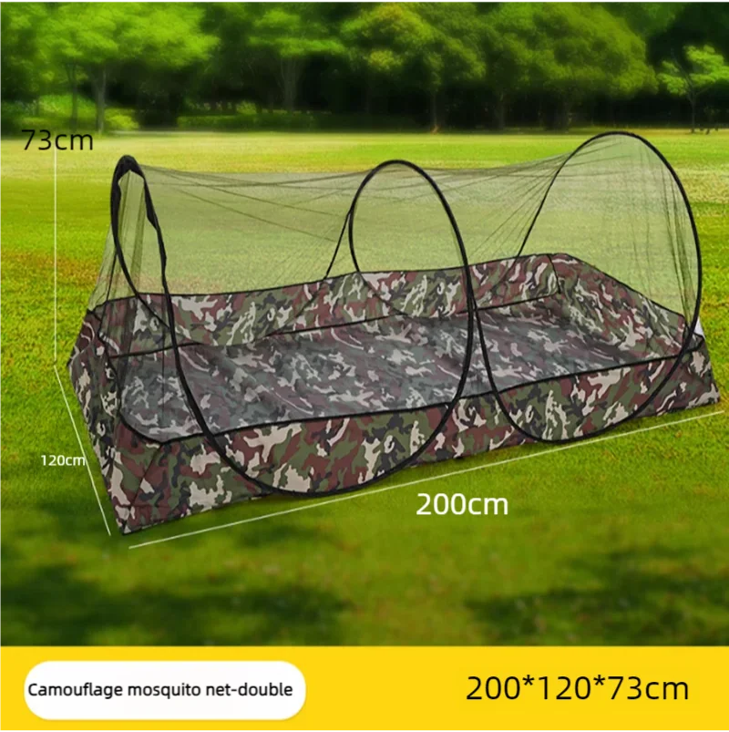 Pop-Up Mosquito Net Camping Tent – 2-Person Insect-Proof Shelter for Outdoor Travel & Cycling Trekker Essentials