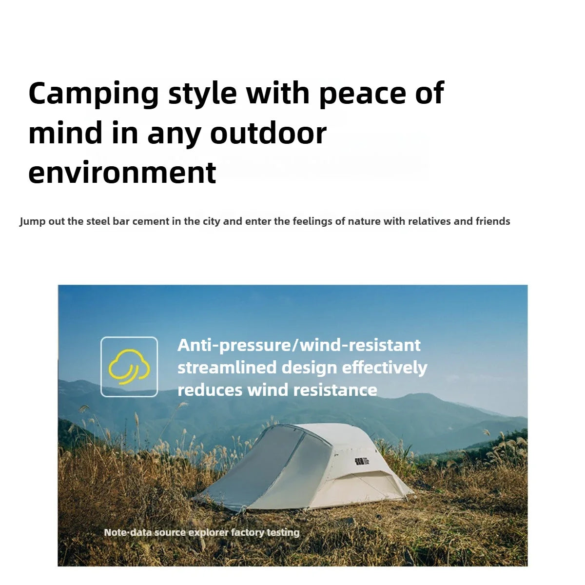4-Season Waterproof Camping Tent – Double-Layer Rainproof Hiking Tent for Mountaineering & Outdoor Adventures