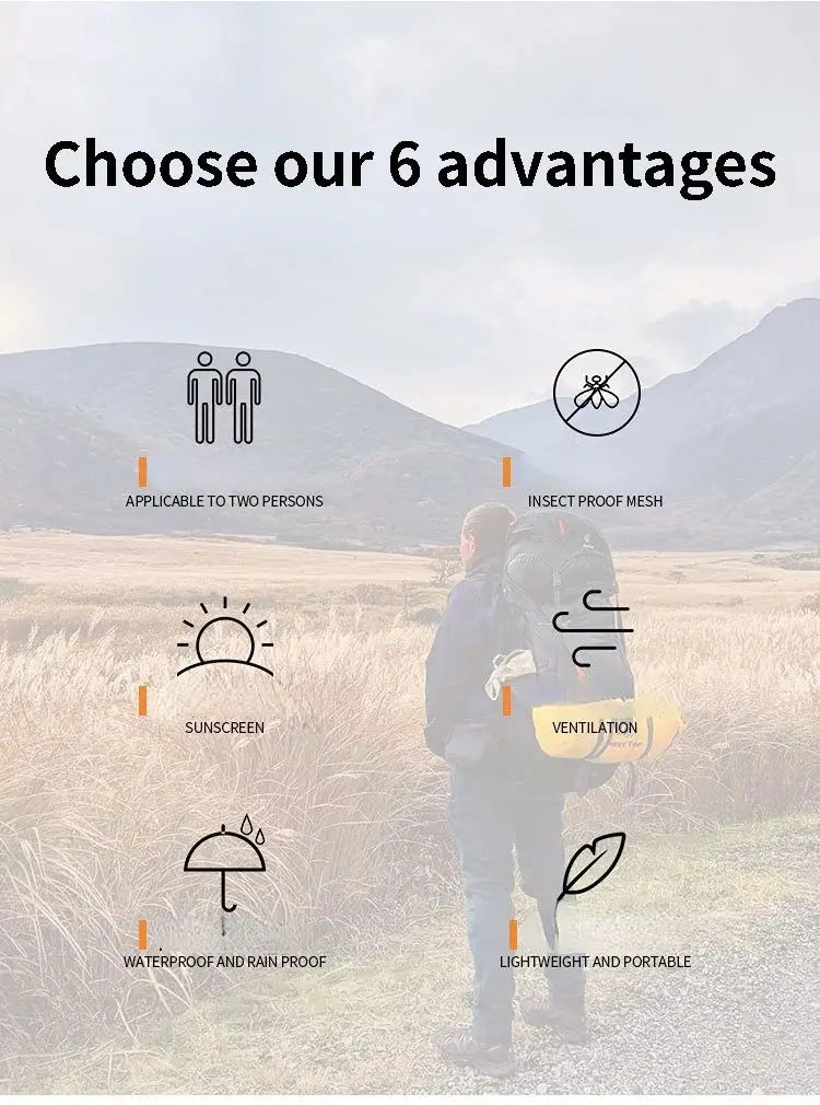 1-2 Person Oudoor Ultralight Camping Tent Single Man 3 Season Outdoor Professional Double Layers Waterproof Anti-mosquito Tent Trekker Essentials