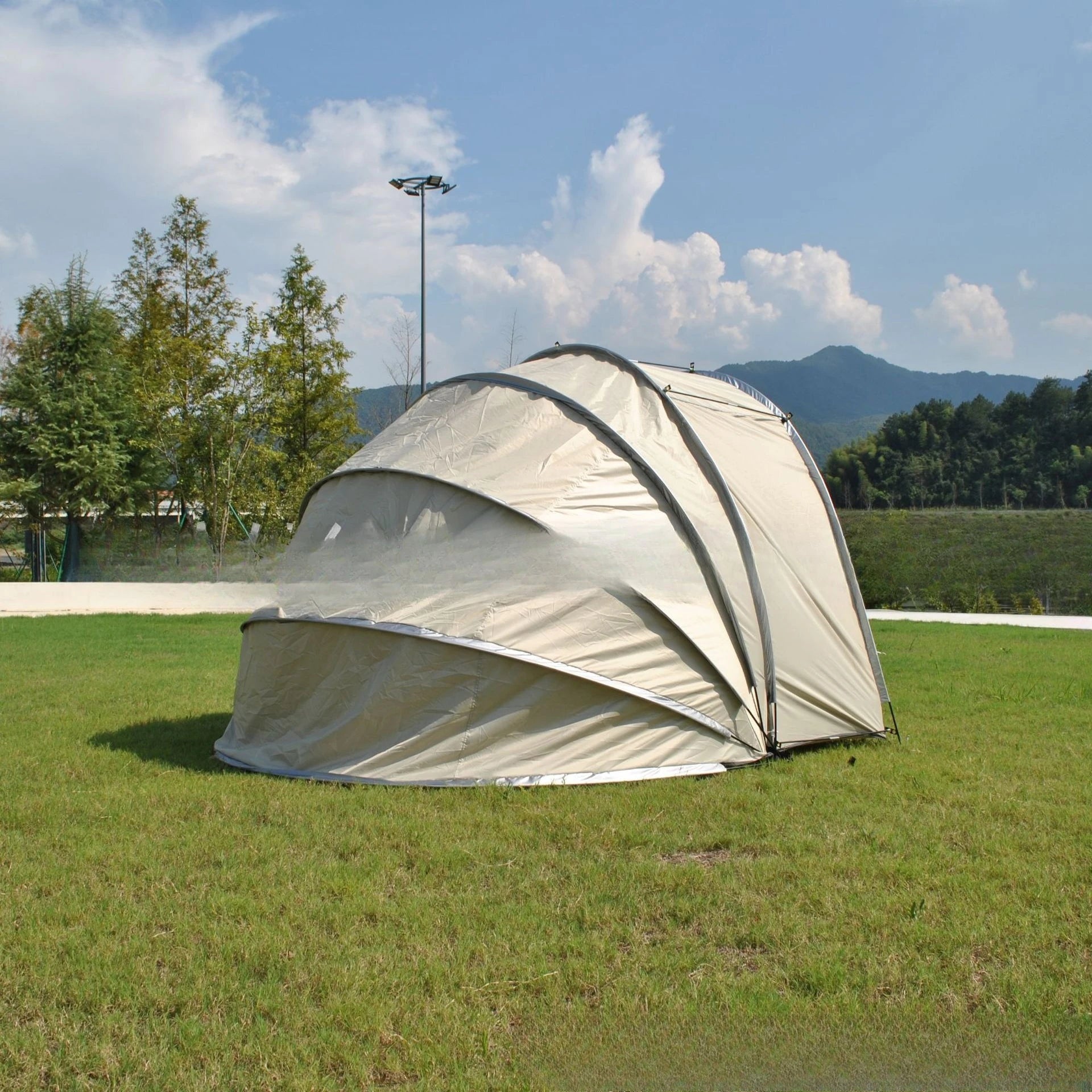 Rainproof Multi-Use Shelter Tent – 600D Oxford Fabric, Fiberglass Poles, Fits 3–4 People Trekker Essentials