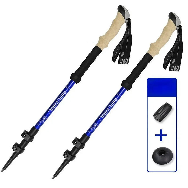2PCS Ultralight Trekking Poles – Adjustable Aluminum Hiking Walking Sticks with Quick Lock System Trekker Essentials