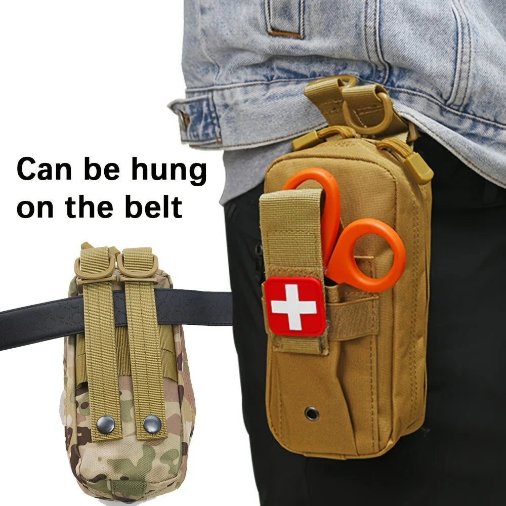 Tactical First Aid Kit with Tourniquet – MOLLE Emergency Medical Pouch for Camping, Hiking & Survival Trekker Essentials