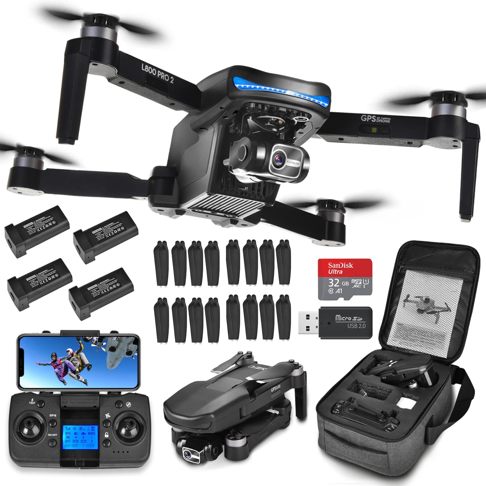 NBD GPS Drone with 4k Camera for Adults 5G WiFi Transmission EIS Technology Camera Brushless Motor Professional Drone Trekker Essentials