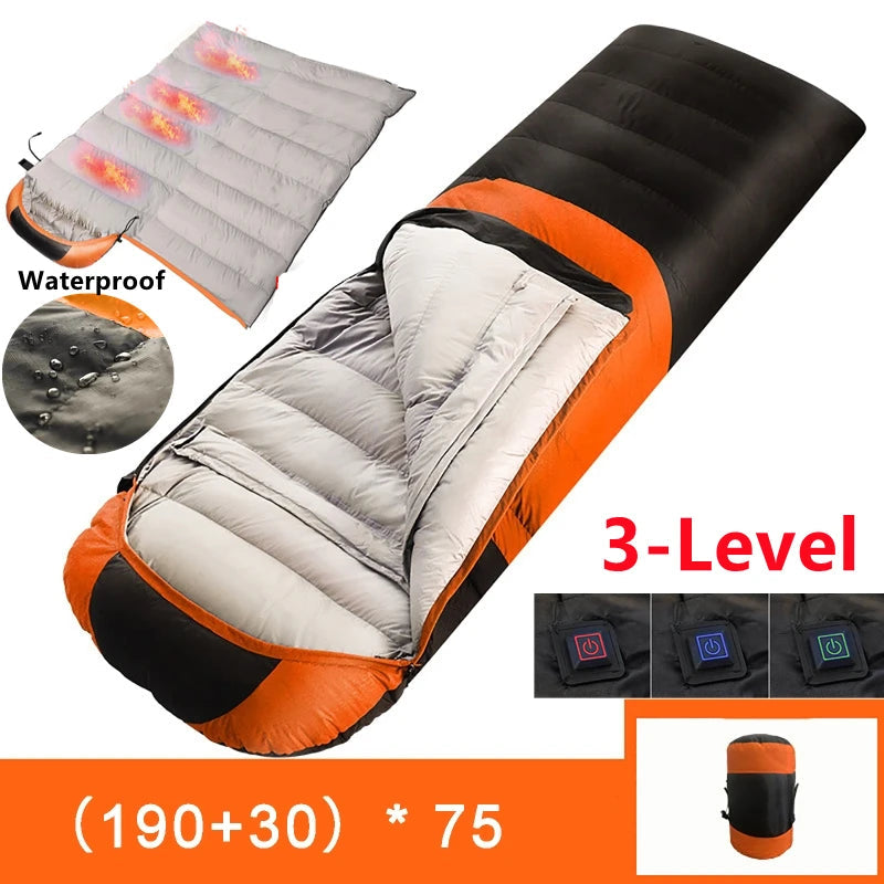 USB Heated Sleeping Bag – Winter Camping Thermal Mattress with 3 Heat Levels & Waterproof Design Trekker Essentials